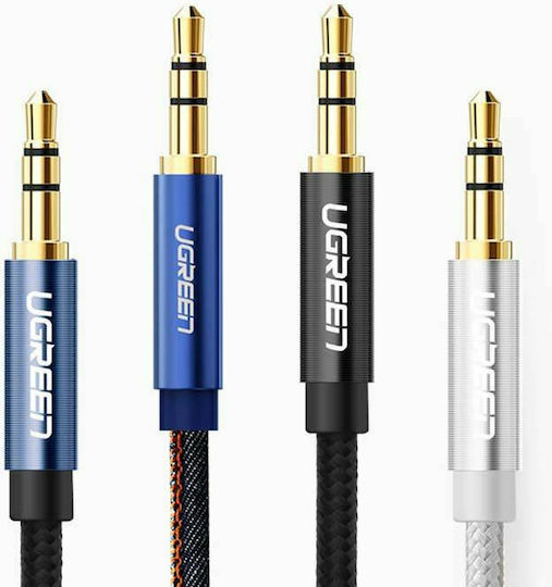 Ugreen 3,5mm Klinkenkabel 3,5mm Stecker - 3,5mm Stecker Blau 2m mit Vergoldeten Anschlüssen 10687