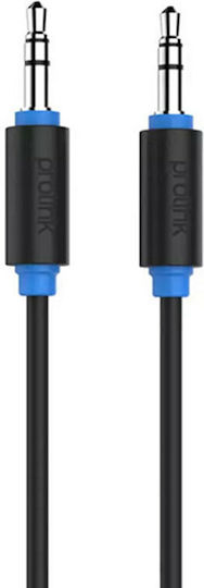 Prolink Καλώδιο Ήχου 3.5mm male - 3.5mm male Μαύρο 0.5m PB105-0050