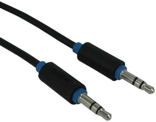 Prolink Καλώδιο Ήχου 3.5mm male - 3.5mm male Μαύρο 0.5m PB105-0050