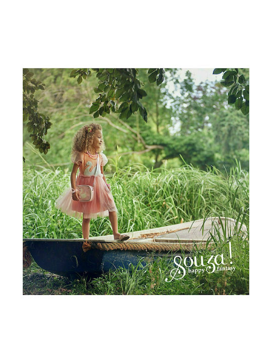 Souza For Kids Swan Παιδική Τσάντα Ώμου Ροζ 14x5x5εκ.