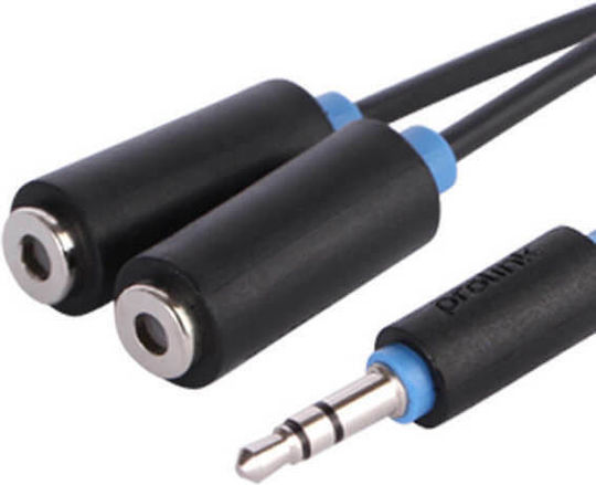 Prolink 3.5mm Jack Cable 3.5mm Male - 3.5mm Female Black 0.3m PB-107-0030