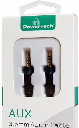 Powertech TRRS Audio Cable 3.5mm Male - 3.5mm Male Black 3m with Gold Plated Terminals
