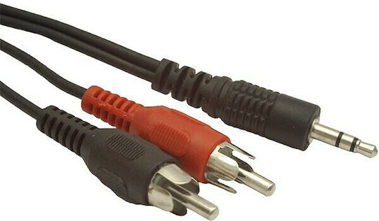 Cablexpert Καλώδιο Ήχου 3.5mm male - RCA male Μαύρο 2.5m CCA-458-2.5M
