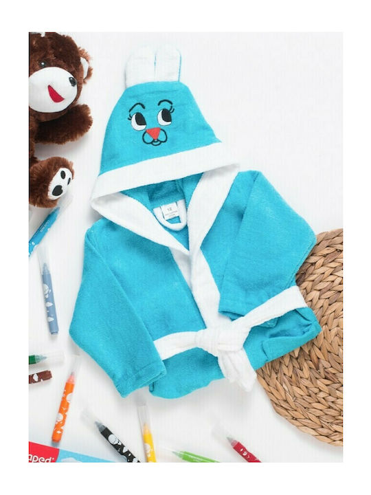 Comfort Kids Hooded Bathrobe Turquoise
