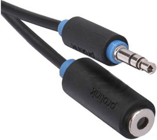 Prolink Cablu Audio 3,5 mm Male - 3,5 mm Feminin Negru 0,5 m PB106-0050