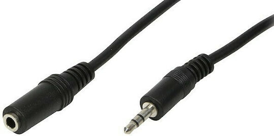 Cablu Audio Jack 3,5 Mm Male - 3,5 Mm Feminin Negru 1,5 M 18147