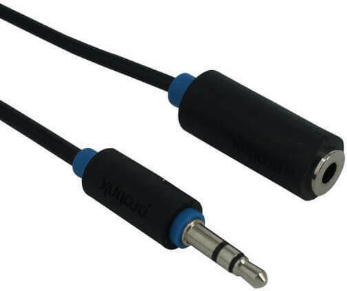 Prolink Καλώδιο Ήχου 3.5mm male - 3.5mm female Μαύρο 3m PB106-0300