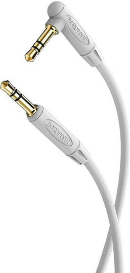 Borofone 3.5mm Jack Cable 3.5mm Male - 3.5mm Male White 1m EΧ-27346