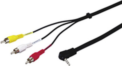 Goobay Καλώδιο Ήχου TRRS 3.5mm male - RCA male Μαύρο 1.5m 50209