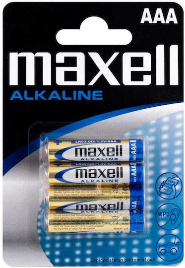 Maxell 4 Pack Alkaline Batteries AAA 1.5V