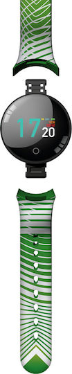 Techmade Joy 40mm Smartwatch με Παλμογράφο (Green/White)