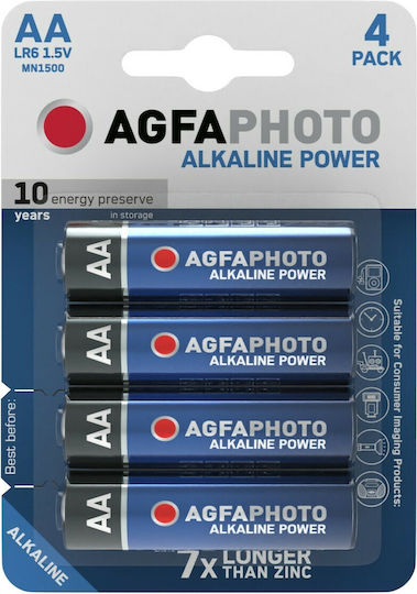 AgfaPhoto Alkaline Batterien AA 1.5V 4Stück