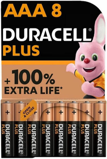 Duracell Plus Baterii Alcaline AAA 1.5V 8buc