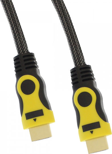 Andowl HDMI 2.0 Premium High Speed 4K 60Hz HDR Braided Cable HDMI Male - HDMI Male Length 3m Black