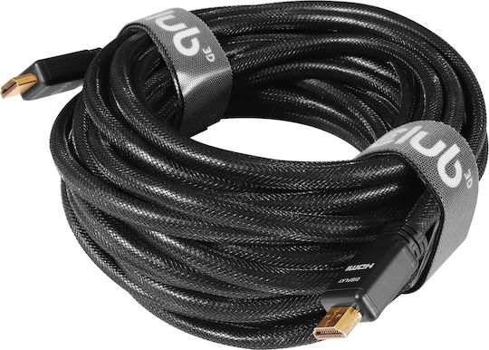 Club3D HDMI 2.0 Premium High Speed 4K 60Hz HDR Braided Cable HDMI male - HDMI male 10m Μαύρο
