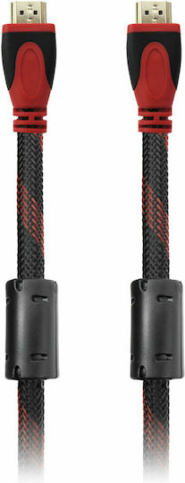 HDMI 1.4 High Speed 1080p 120Hz Braided Cable HDMI Male - HDMI Male 25m Red