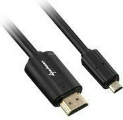 Sharkoon HDMI 2.0 Kabel HDMI-Stecker - Mikro-HDMI-Stecker 1m Schwarz