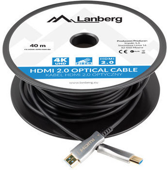 Lanberg HDMI 2.0 Premium High Speed 4K 60Hz HDR Kabel HDMI-Stecker - HDMI-Stecker 40m Schwarz