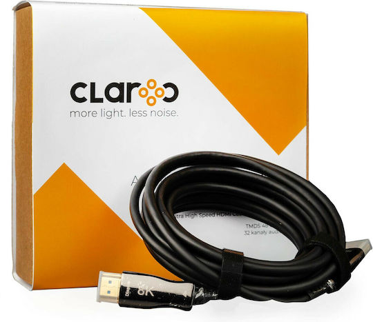Claroc HDMI 2.1 Ултра Висока Скорост 48Gbps 4K 120Hz HDR VRR Кабел HDMI Мъжки - HDMI Мъжки 3м Черен