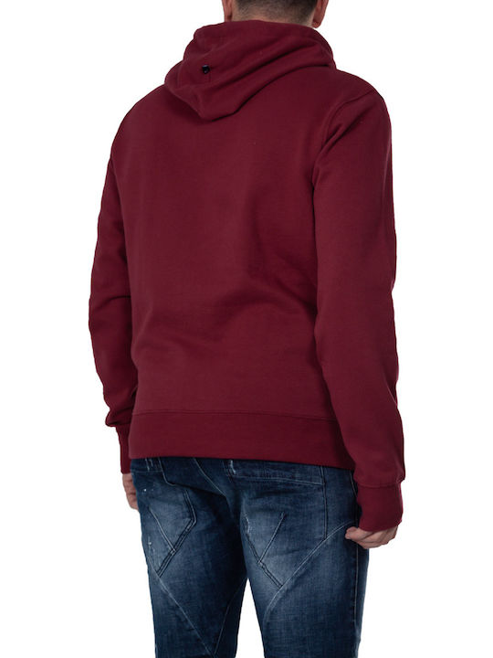 Emerson Men's Sweatshirt with Hood and Pockets Dark Berry