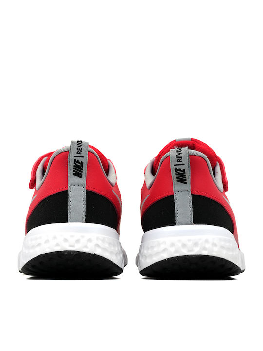 Revolution 5 Kids Sports Shoes Running with Hoop & Loop Closure University Red / Lt Smoke Grey