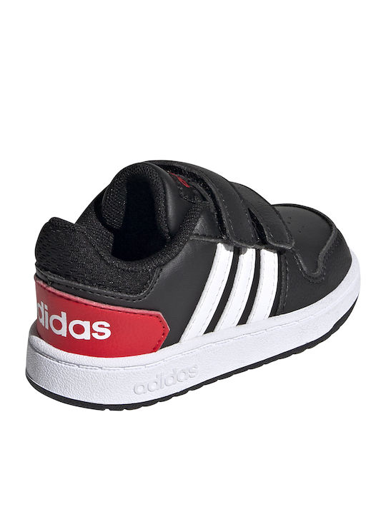 Hoops 2 Kinder Sneakers mit Klettverschluss Schwarz