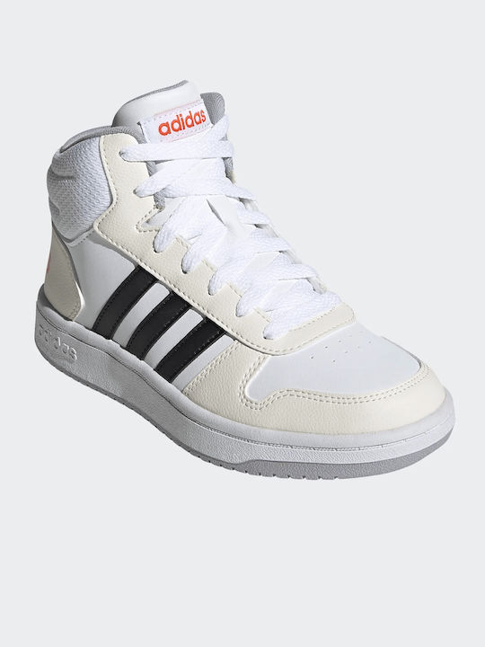 Hoops Hoops 2 Kids Sports Shoes Basketball with Laces Cloud White / Core Black / Semi Solar Red