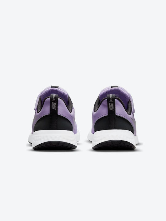 Kids Sports Shoes Running Revolution 5 Lilac / Metallic Silver / Dark Smoke Grey