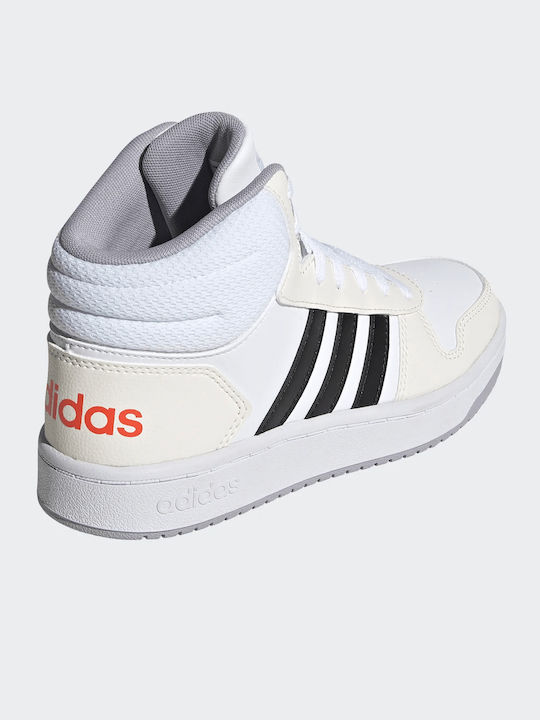 Hoops Hoops 2 Kids Sports Shoes Basketball with Laces Cloud White / Core Black / Semi Solar Red