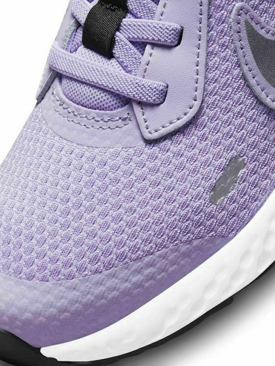 Kids Sports Shoes Running Revolution 5 Lilac / Metallic Silver / Dark Smoke Grey