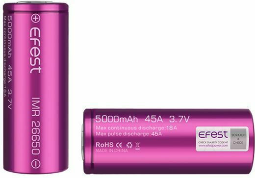 Efest Επαναφορτιζόμενη Μπαταρία 26650 Li-ion 5000mAh 3.7V 1τμχ