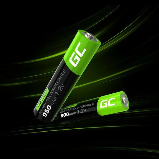 Green Cell Rechargeable Battery AAA Ni-MH 800mAh 1.2V 4pcs