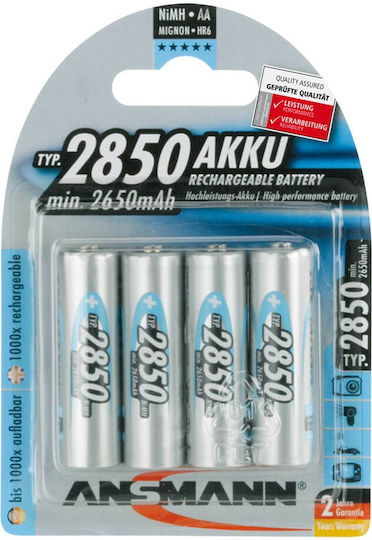 Ansmann Επαναφορτιζόμενες Μπαταρίες AA Ni-MH 2850mAh 1.2V 4τμχ
