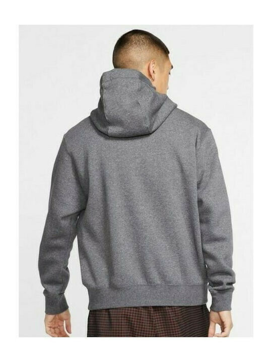 Nike Sportswear Club Men's Sweatshirt with Hood and Pockets Gray