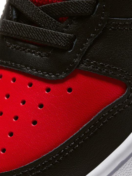 Court Court Borough Low 2 Kids Sports Shoes Basketball with Hoop & Loop Closure Black / University / Red / White