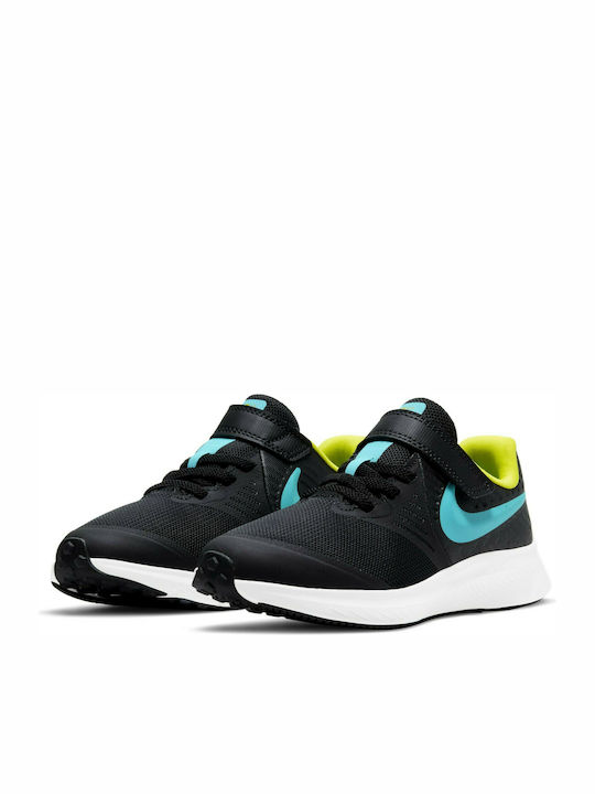 Αthletische Kinderschuhe Laufen Star Runner 2 Black / Chlorine Blue / High Voltage / White