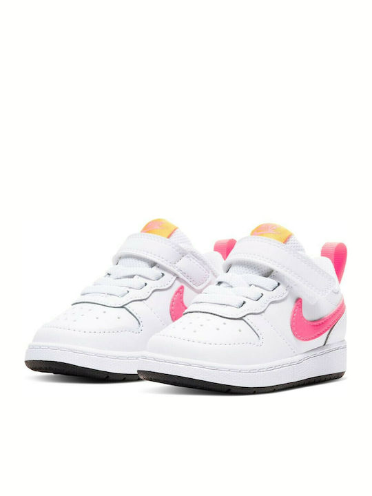 Borough Low 2 Kids Sports Shoes with Hoop & Loop Closure White
