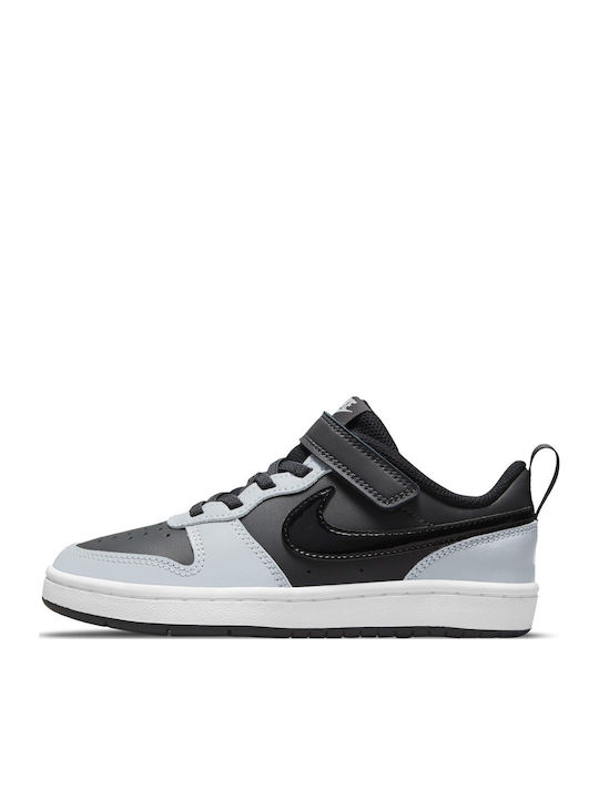Court Court Borough Kids Sports Shoes Basketball with Hoop & Loop Closure Gray