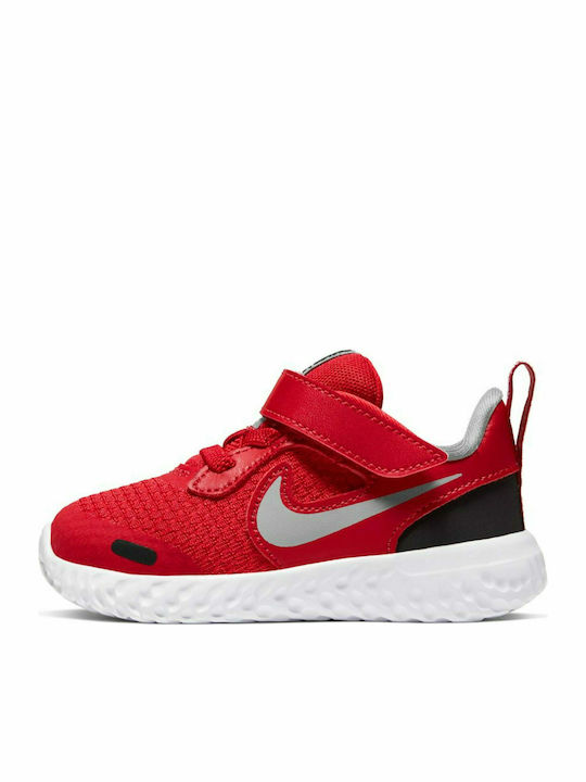 Revolution Revolution 5 Kids Sports Shoes Running with Hoop & Loop Closure University Red / Light Smoke Grey / Black / White