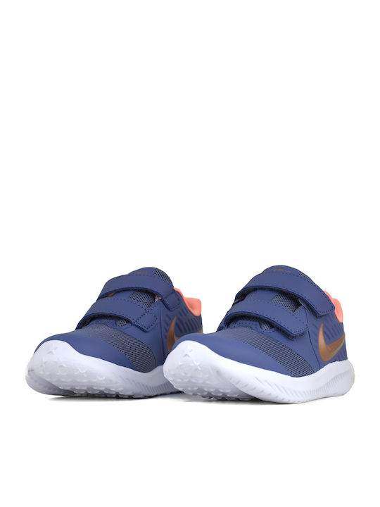 Star Runner Star Runner 2 Kids Sports Shoes Running with Hoop & Loop Closure World Indigo / Metallic Red Bronze