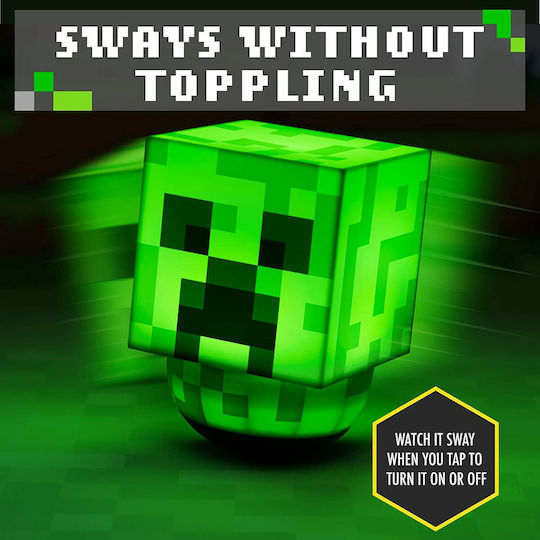 Paladone Lampă decorativă pentru copii Minecraft Creeper Verde