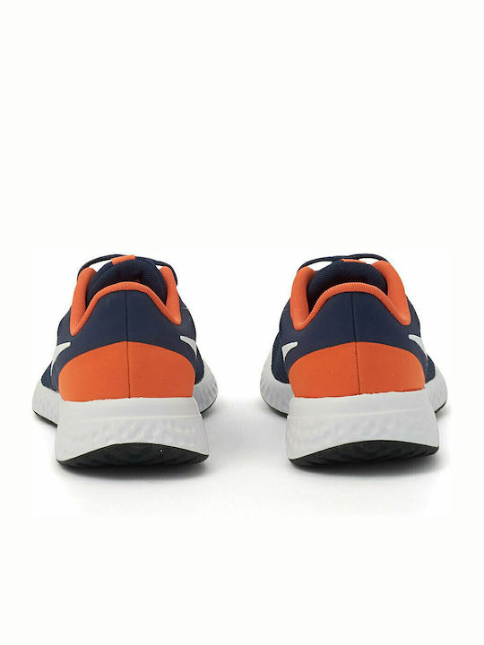 Revolution Revolution 5 Kids Sports Shoes Running with Laces Midnight Navy / White / Orange