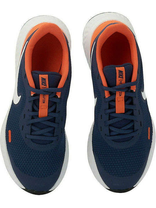 Revolution Revolution 5 Kids Sports Shoes Running with Laces Midnight Navy / White / Orange