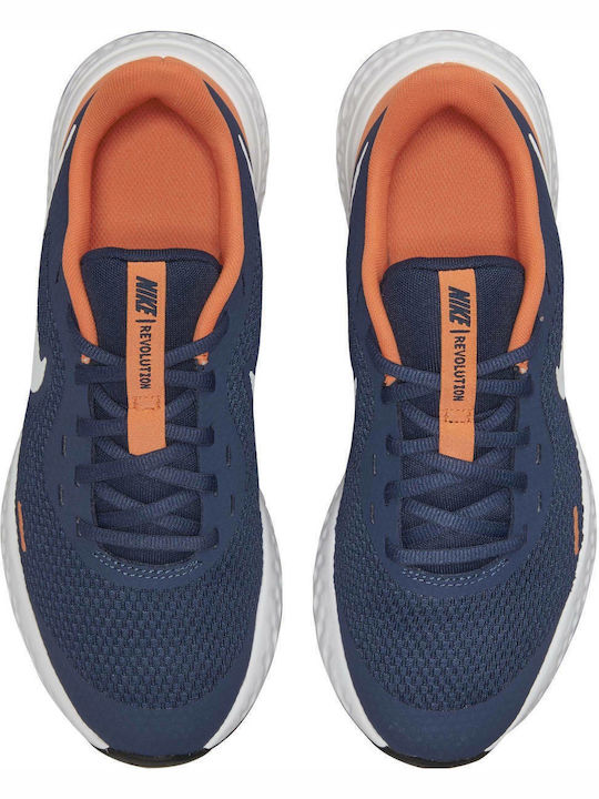 Revolution Revolution 5 Kids Sports Shoes Running with Laces Midnight Navy / White / Orange