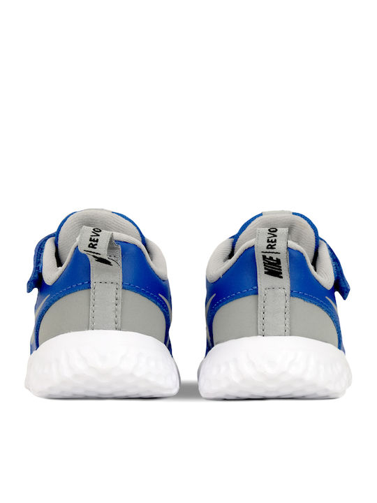 Revolution Revolution 5 Kids Sports Shoes Running with Hoop & Loop Closure Game Royal / Lt Smoke Grey / White