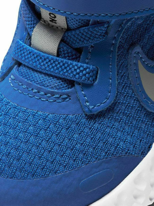 Revolution Revolution 5 Kids Sports Shoes Running with Hoop & Loop Closure Game Royal / Lt Smoke Grey / White