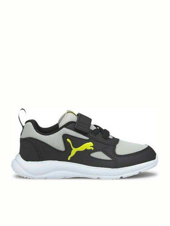 Fun Racer Kids Sports Shoes Running with Hoop & Loop Closure Gray