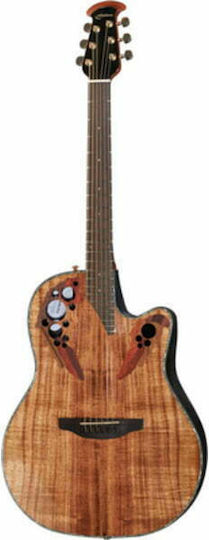 Ovation Ηλεκτροακουστική Κιθάρα Celebrity Elite Plus, Mid-Depth Cutaway Cutaway Natural