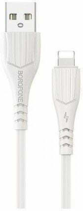 Borofone USB to Lightning Cable Λευκό 1m (Borofone BX51)
