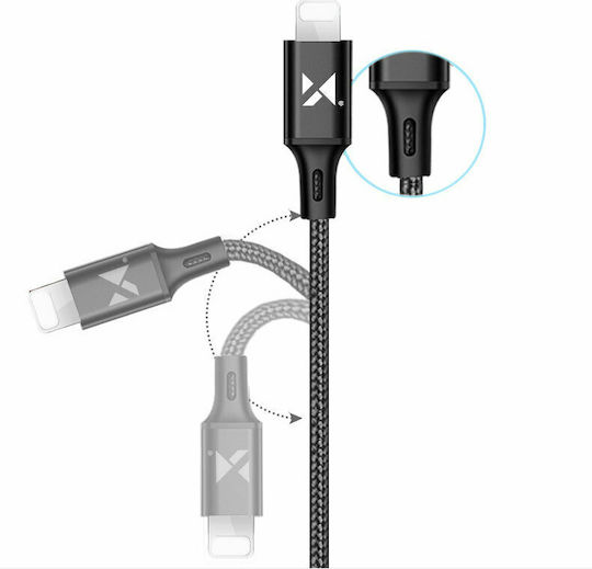 Wozinsky Braided USB-A to Lightning Cable Black 1m (WUC-L1B)